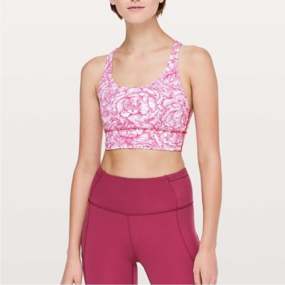 Lululemon Energy Bra *Long Line
Floral Bloom White Star Ruby Sports Bra Size 4